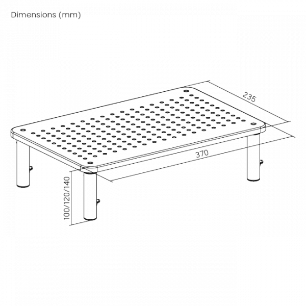 BRATECK STB-081 PLATEAU AJUSTABLE POUR ECRAN OU PORTABLE – Image 2